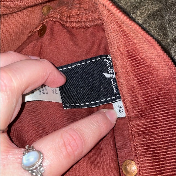 NWOT 7 For All Mankind Cropped Boot Corduroy Whiskey Auburn Pants Size 32 - Picture 10 of 10